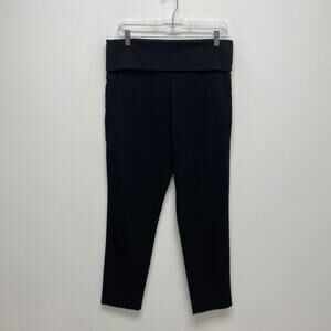 Bitte Kai Rand Black Foldover Waistband Stretch Ankle Pants XL Used